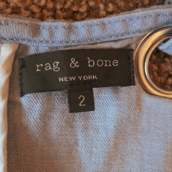 Blue Denim Rag and Bone Mini Dress - Picture 3 of 4